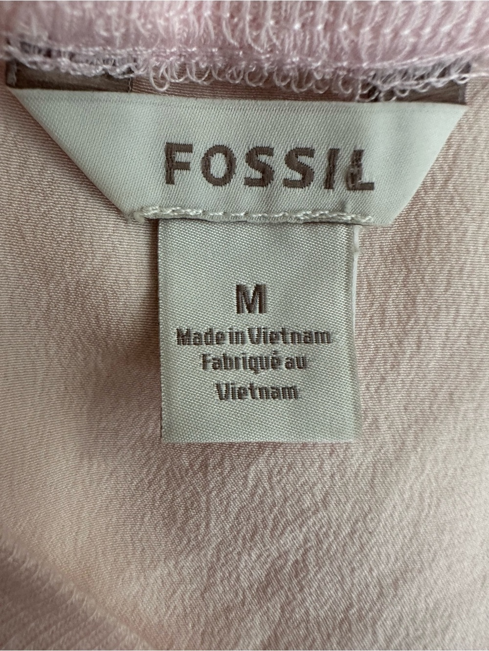 Fossil Women’s Pink Sleeveless Blouse Top Size Medium Soft Casual Knit - Picture 4 of 4